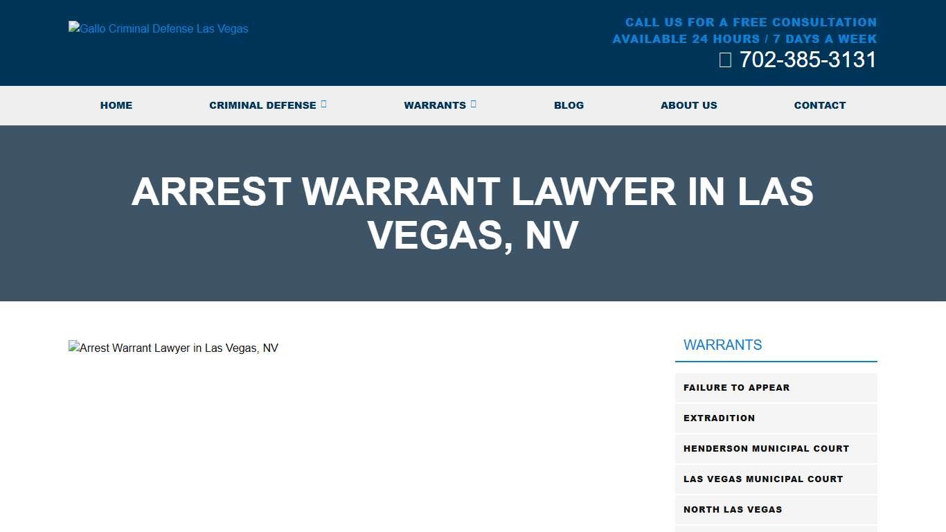 Las Vegas Arrest Warrant Lawyer Protect Your Rights Today